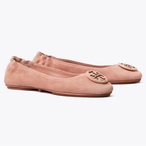 Tory Burch Minnie Travel Malva/Pink Hue Flats Size 9.5 MSRP $225 SOLD OUT COLOR
